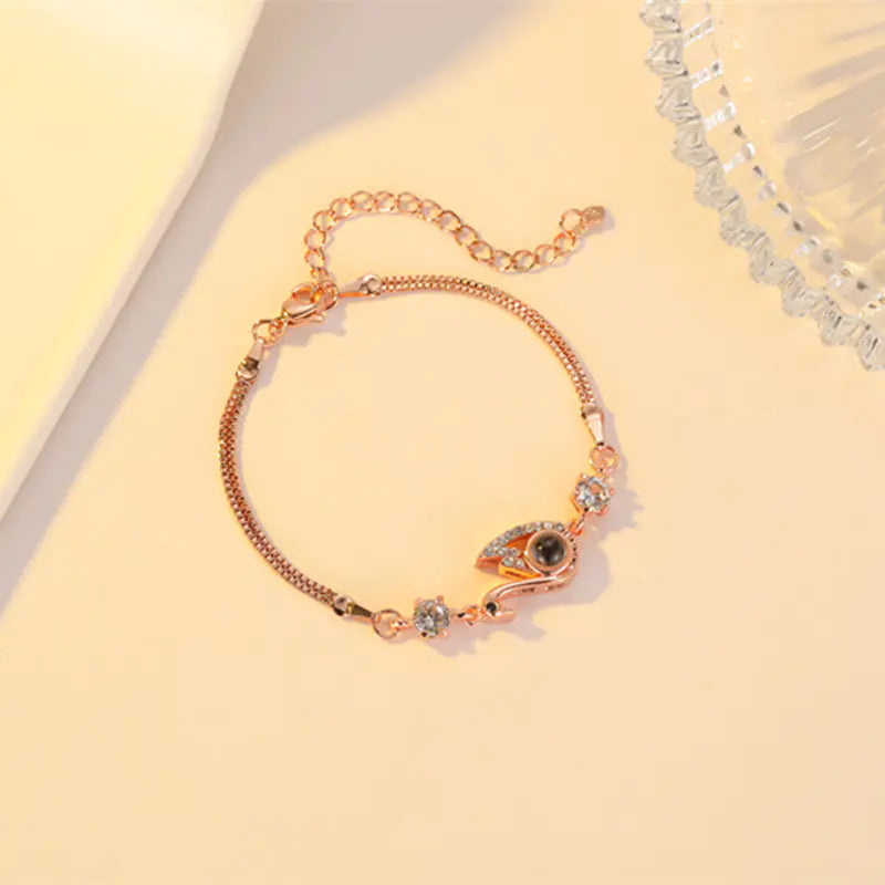 Elegant Black Swan Zircon Bracelet