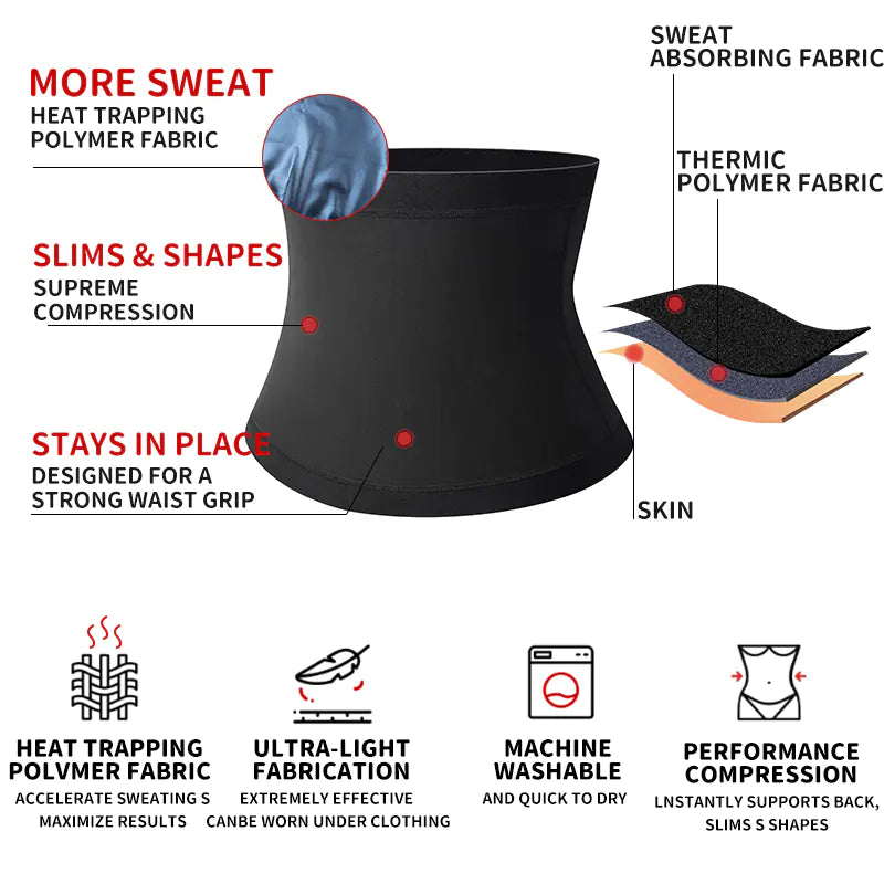 Men's Waist Slimming Sauna Trainer Belt